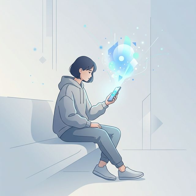 Digitale Bezugsperson Illustration